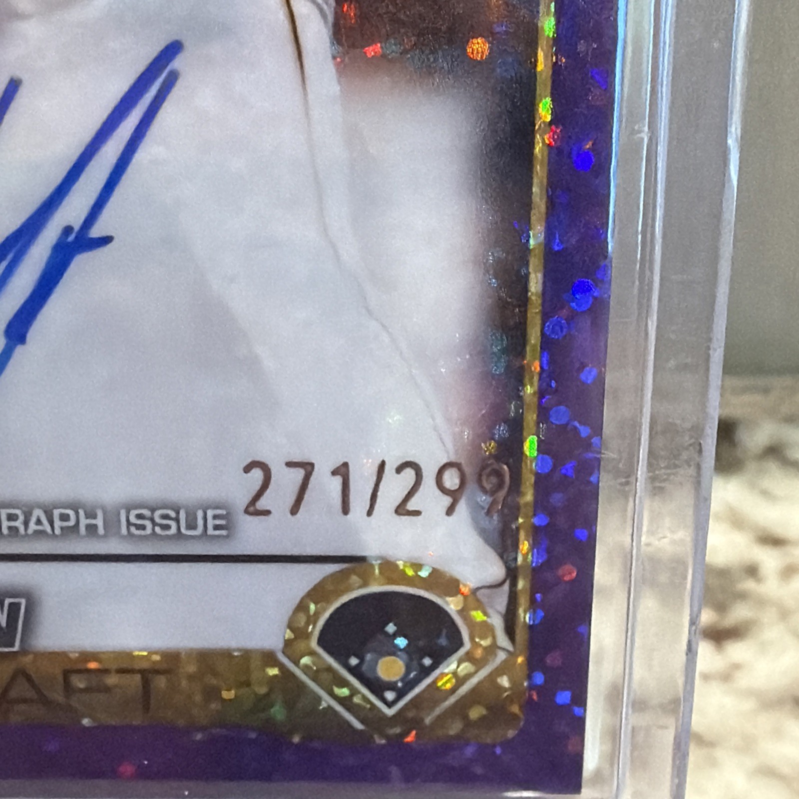 2025 Topps Chrome Update Braxton Ashcraft Purple Speckle Refractor Auto RC /299
