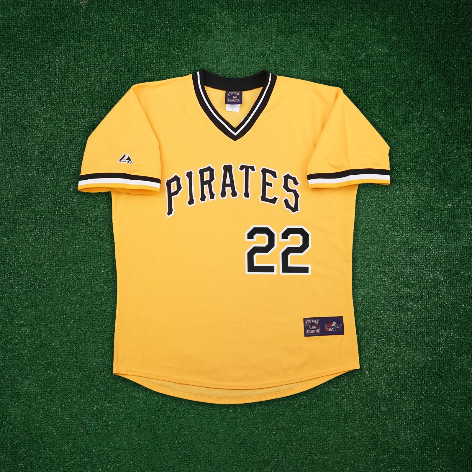 Andrew McCutchen Pittsburgh Pirates Cooperstown Men’s Gold Throwback Jersey