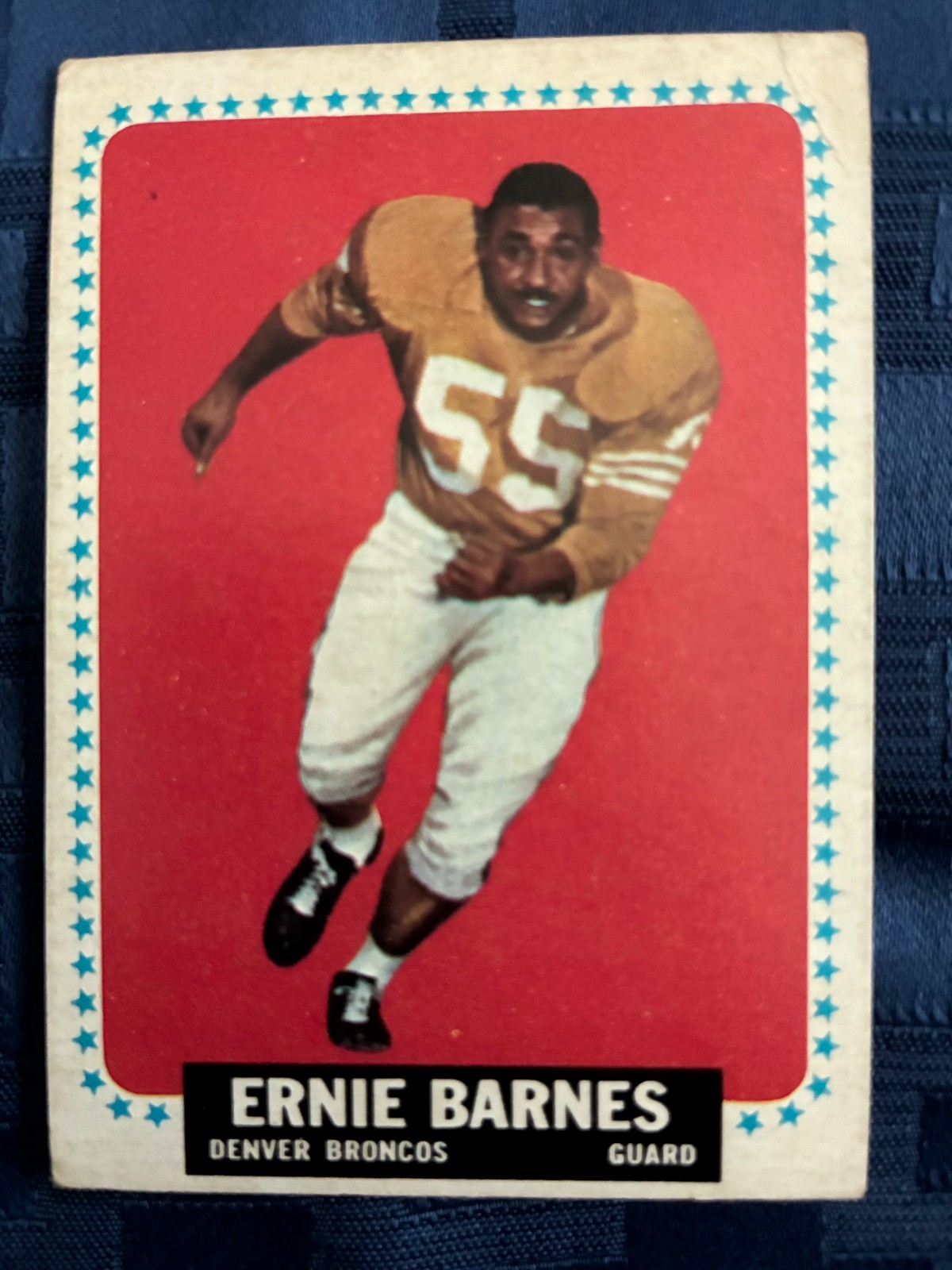 1964 TOPPS #48 ERNIE BARNES DENVER BRONCOS EXCELLENT COND+ FREE BONUS CARDS