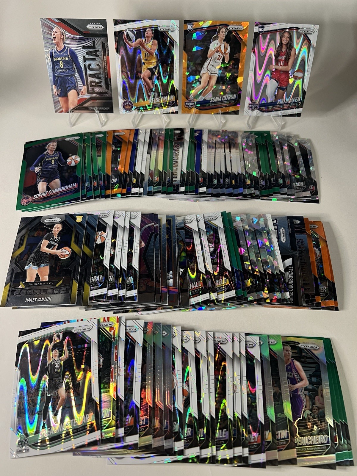 🔥 HUGE 100 Card 2025 WNBA Prizm ALL PARALLEL Mystery Lot NO BASE Inserts RCs