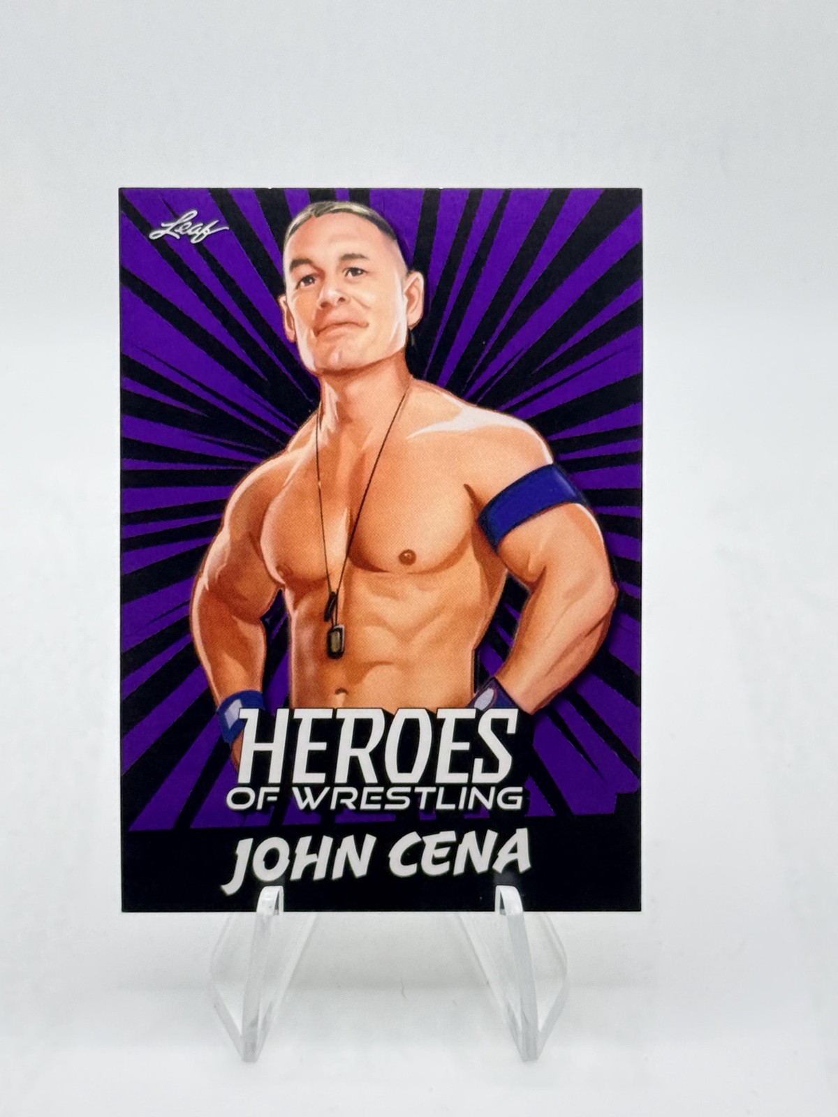 2023 Leaf Heroes of Wrestling John Cena WWE #B-5 Purple Variation
