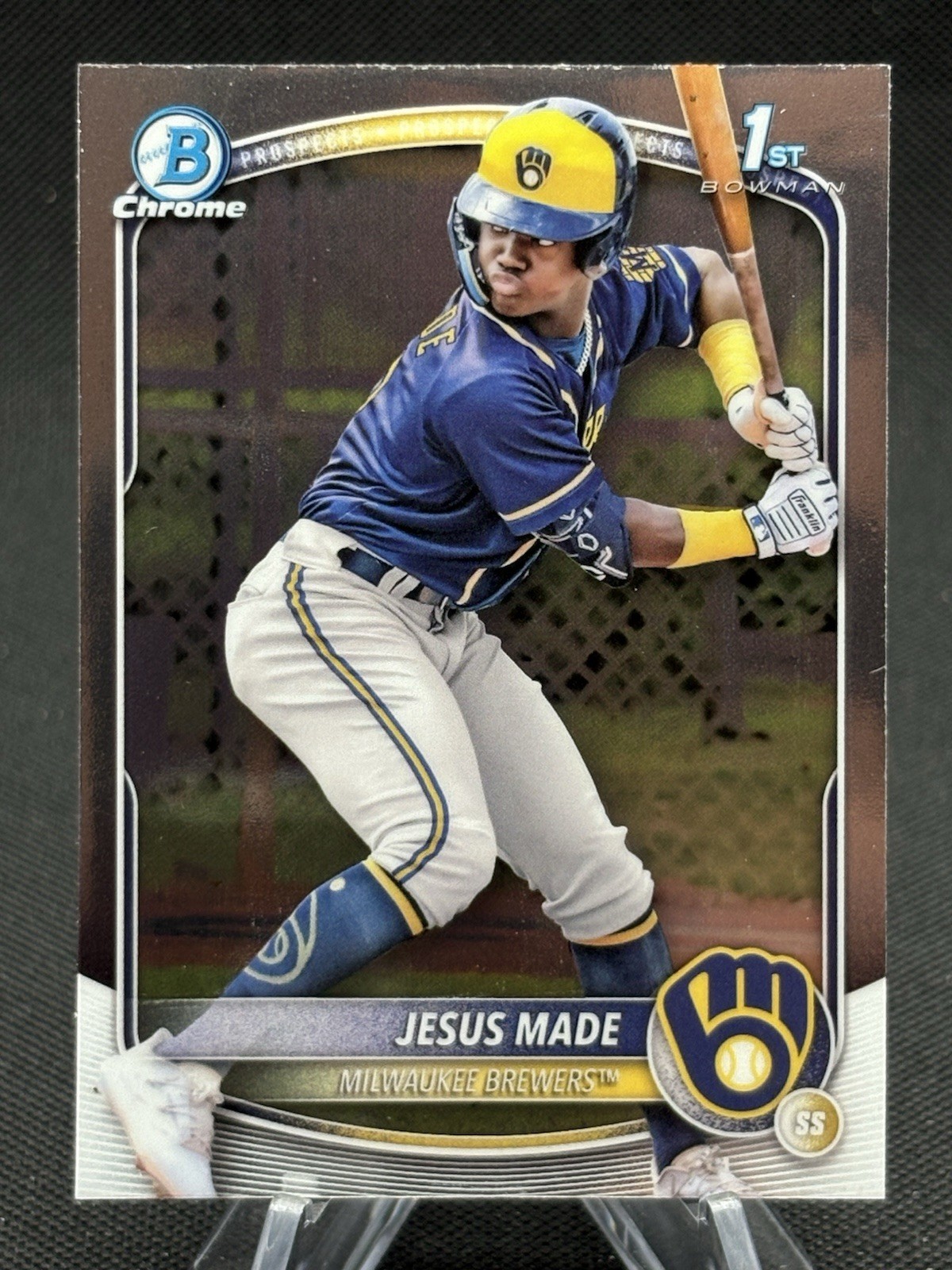 2025 Bowman Chrome Jesus Made 1st Chrome Prospect #BCP-50 Brewers 🔥