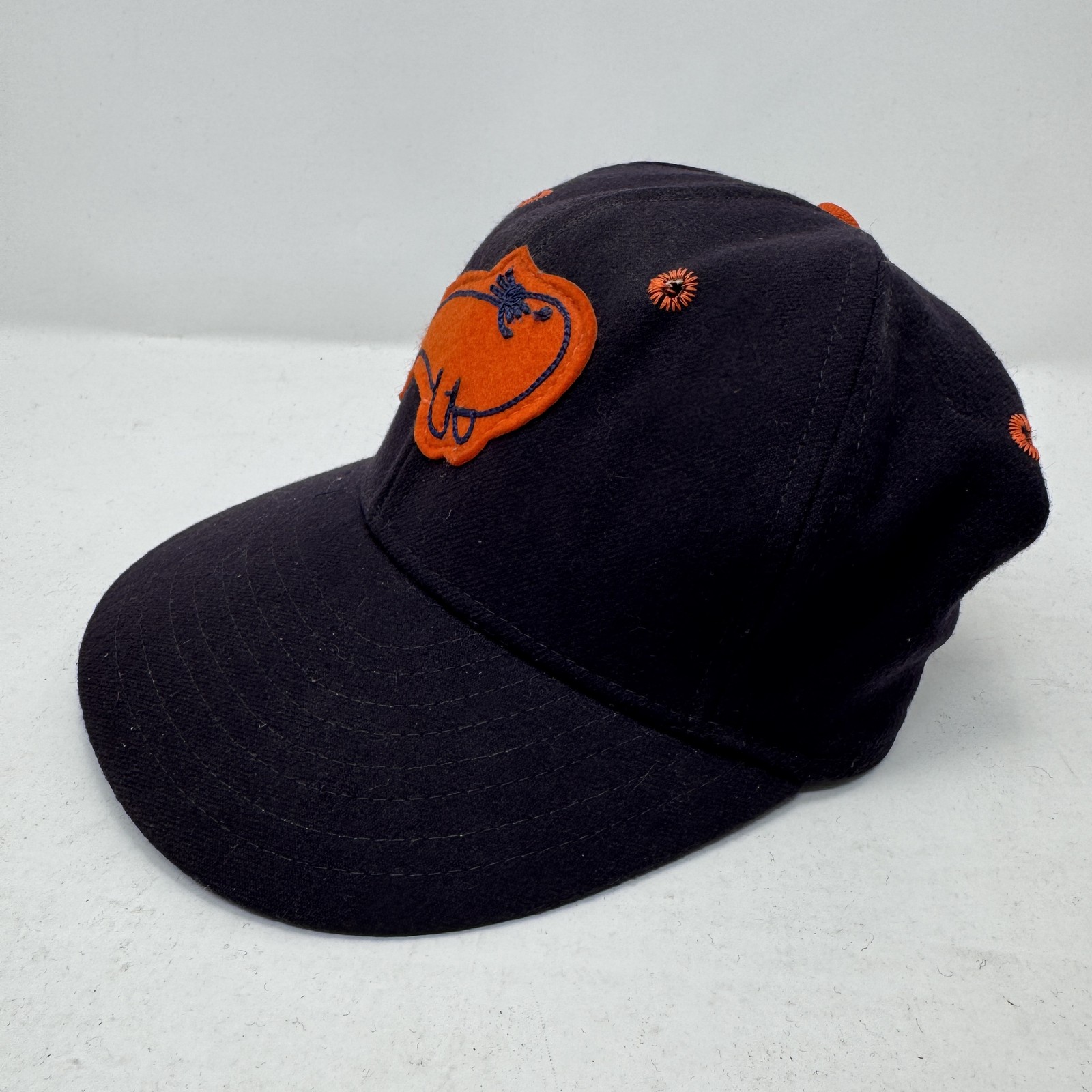 Vintage Syracuse Chiefs Baseball Cap Hat Wool Devon Boston Made in USA Size 7