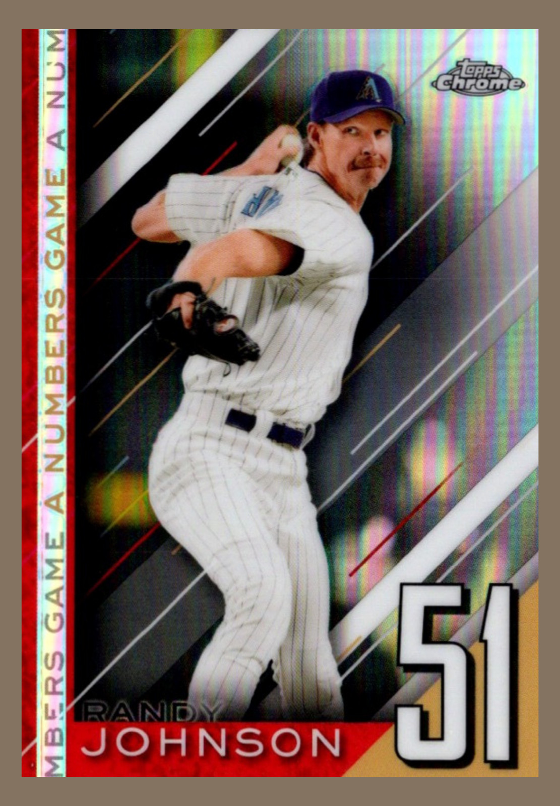 2020 Topps Chrome #NGC-4 Randy Johnson A Numbers Game Refractor