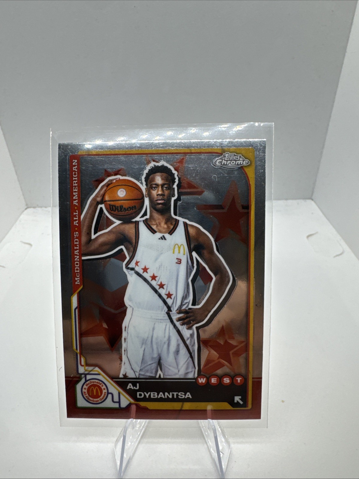 2025 Topps Chrome McDonald’s All American AJ Dybantsa #7 Base Card
