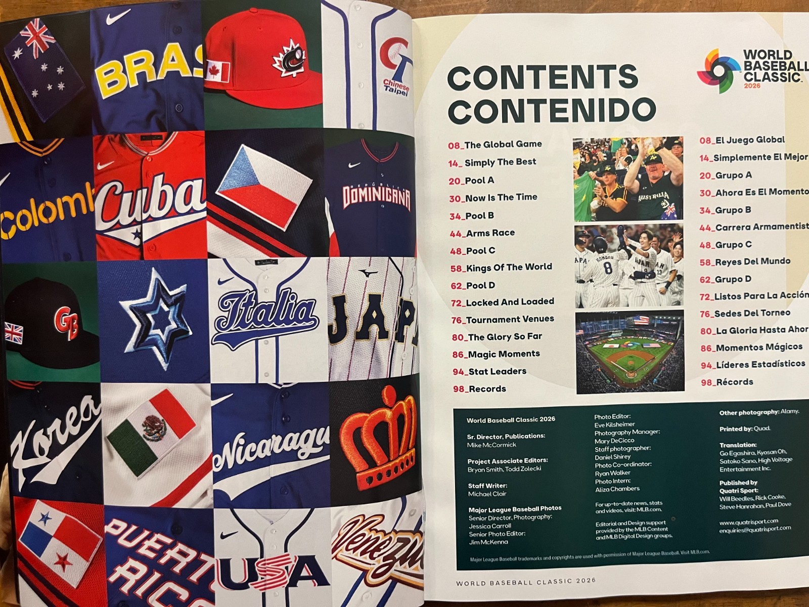 2026 WORLD BASEBALL CLASSIC GAME PROGRAM WBC CHAMPIONSHIP USA ITALY VENEZUELA