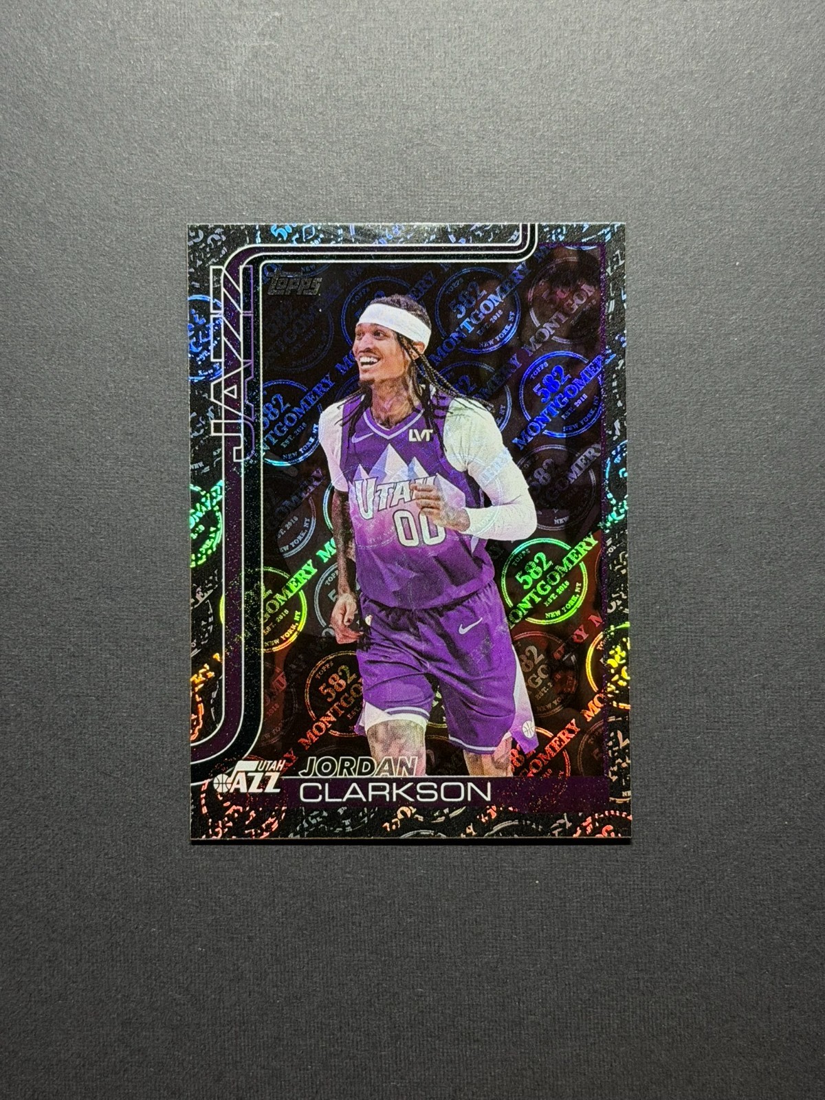 2025 Topps Basketball Jordan Clarkson 582 Montgomery Club Foil Error Card SSP