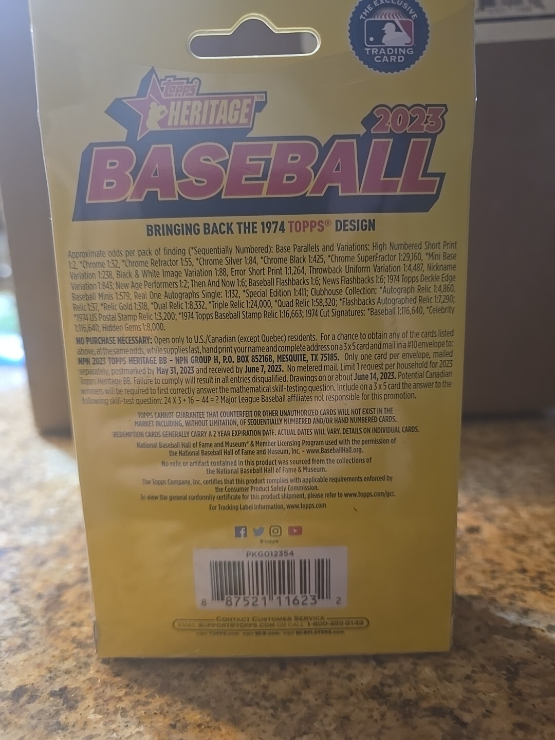 Factory Sealed Topps Heritage 2023 MLB Baseball Card Box- 35 Trading Cards