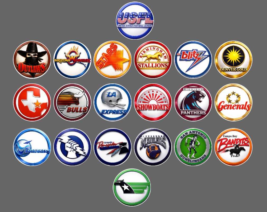 NEW USFL Football Team Magnets 2″ FULL SET/ALL 19 TEAMS. For nostalgia