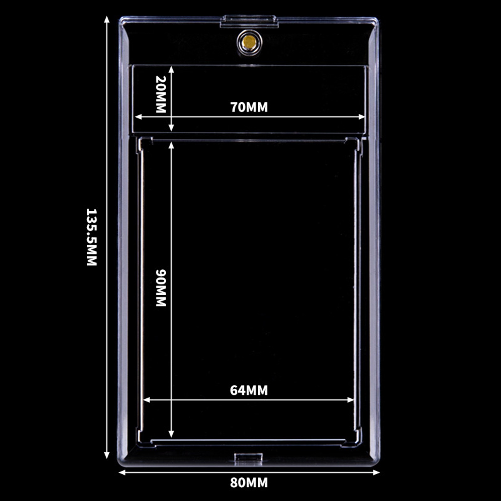 Empty Graded Card Holder for 35Pt / 55Pt Trading Sports Cards Hard PC Case