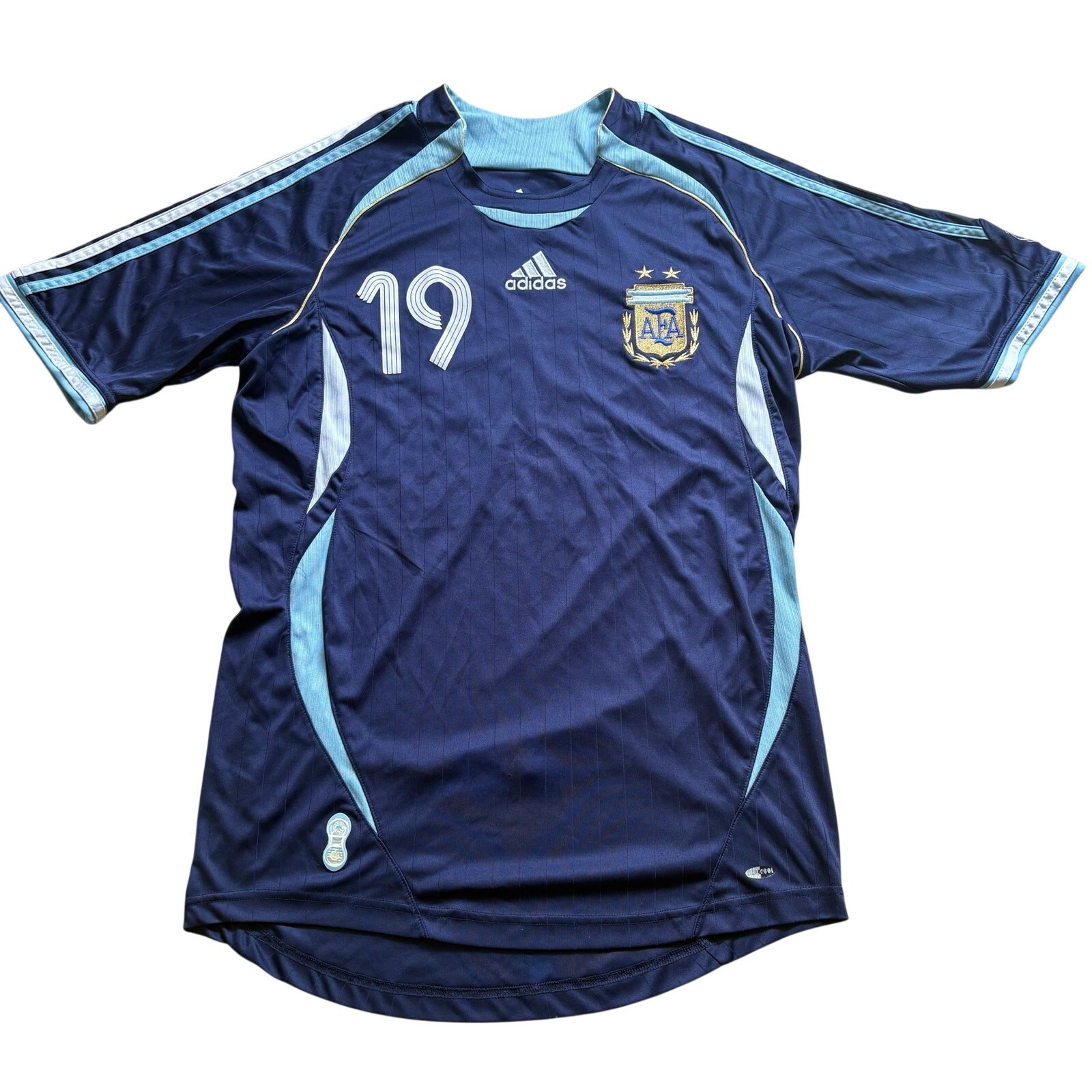 Lionel Messi #19 adidas 2006 World Cup Argentina Jersey Blue National Team Med