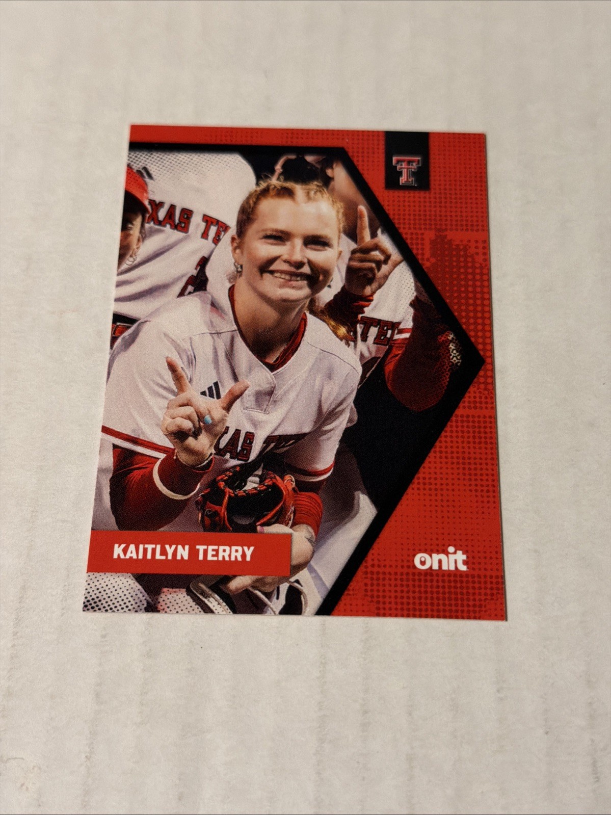 2026 ONIT Texas Tech Red Raiders SOFTBALL card KAITLYN TERRY variation