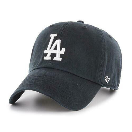 Los Angeles Dodgers ’47 Brand Mens Clean Up Adjustable Black Hat