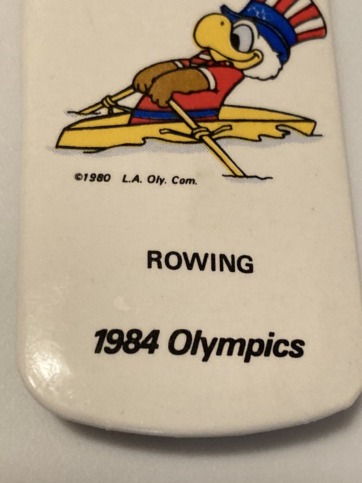1984 Los Angeles Olympics Sam the Eagle Collector’s Pinback Button – Rowing