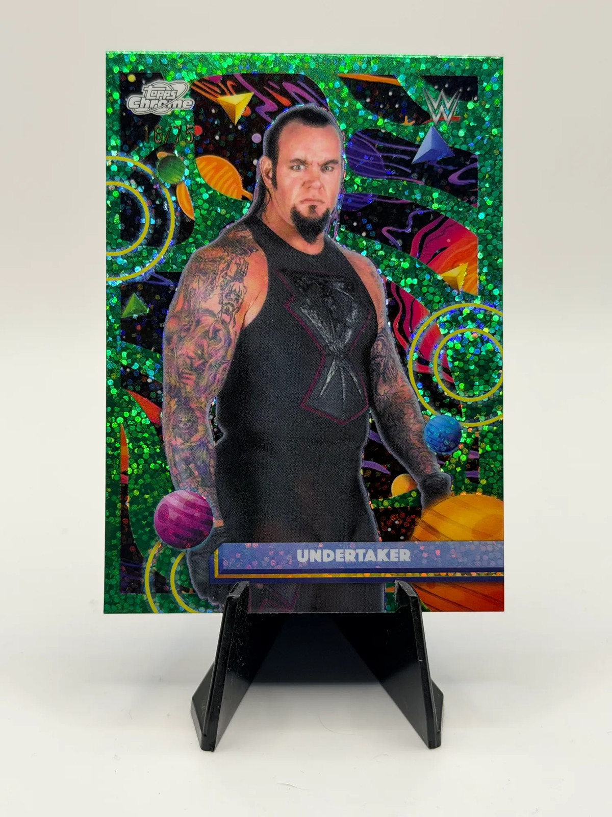 2026 Topps Chrome Cosmic WWE Undertaker #50 Green Speckle Refractor /75
