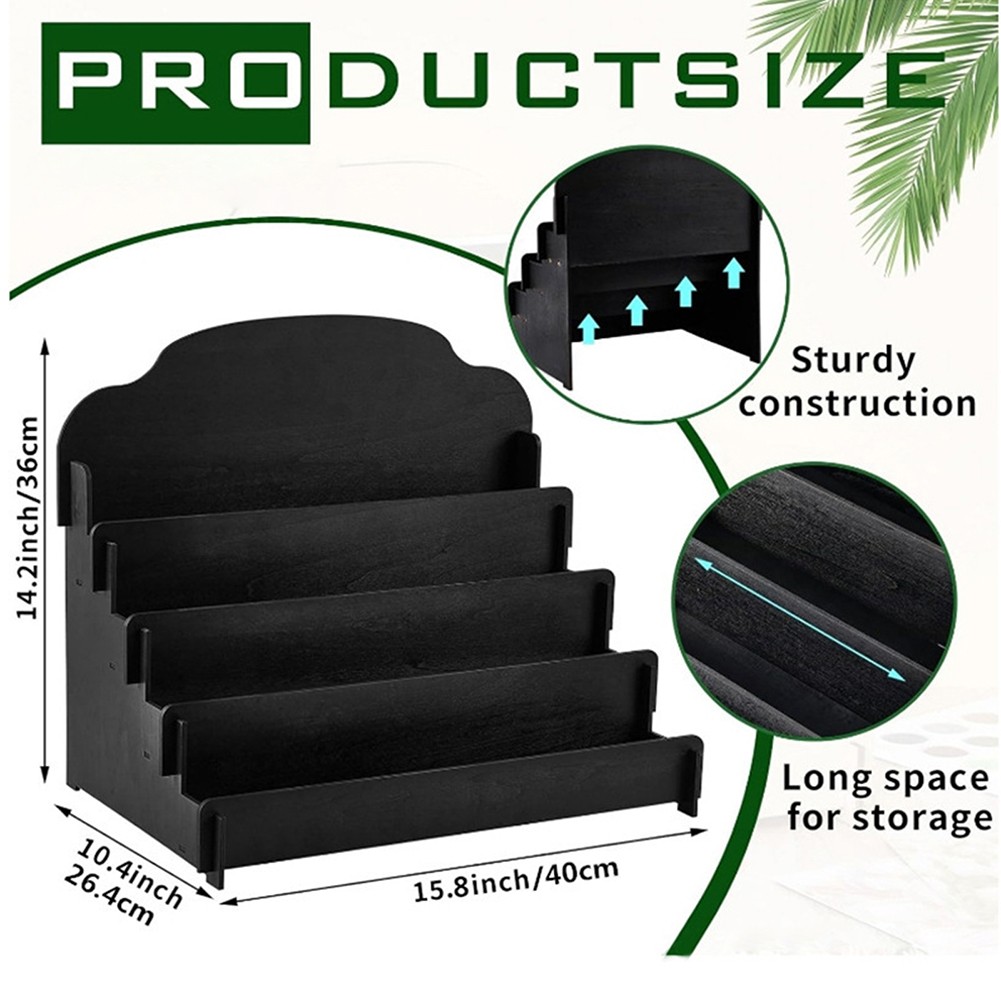 Wooden Display Stand Rack for Greeting Birthday Post Card Brochure Photo Sticker