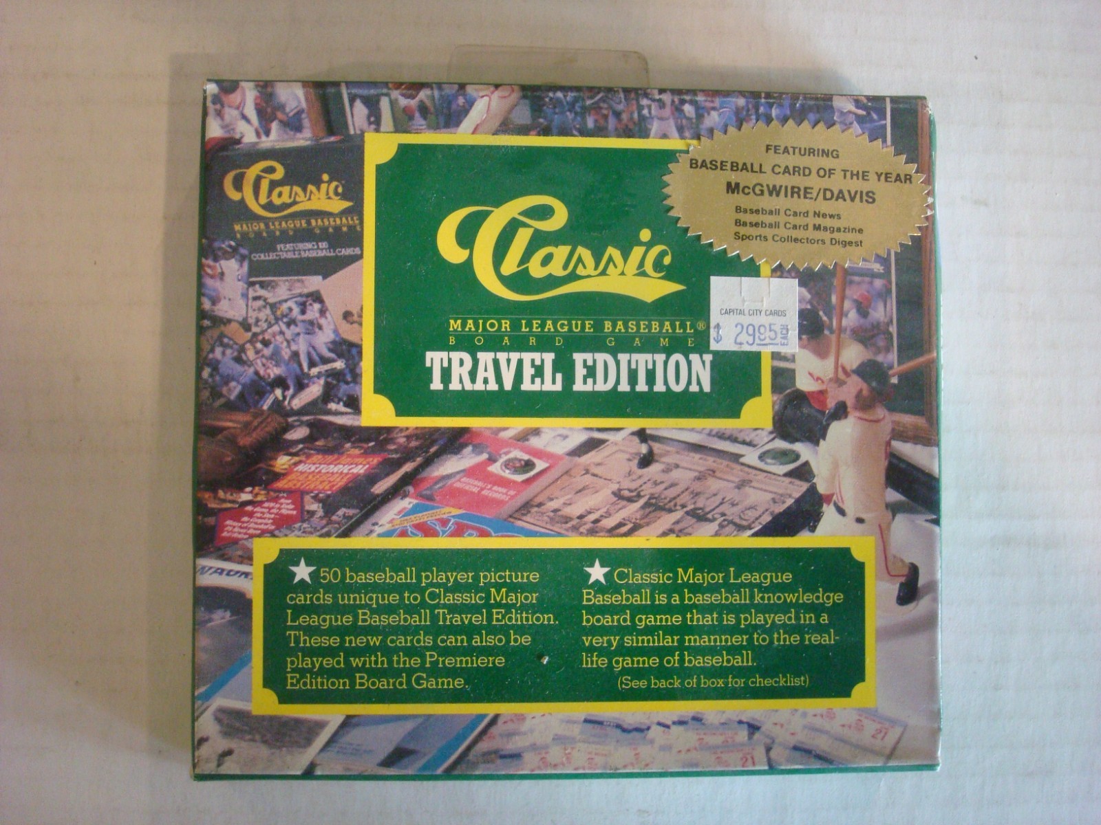 Classic Games 1987 Major League Baseball Travel Edition Base Set 50 Cards