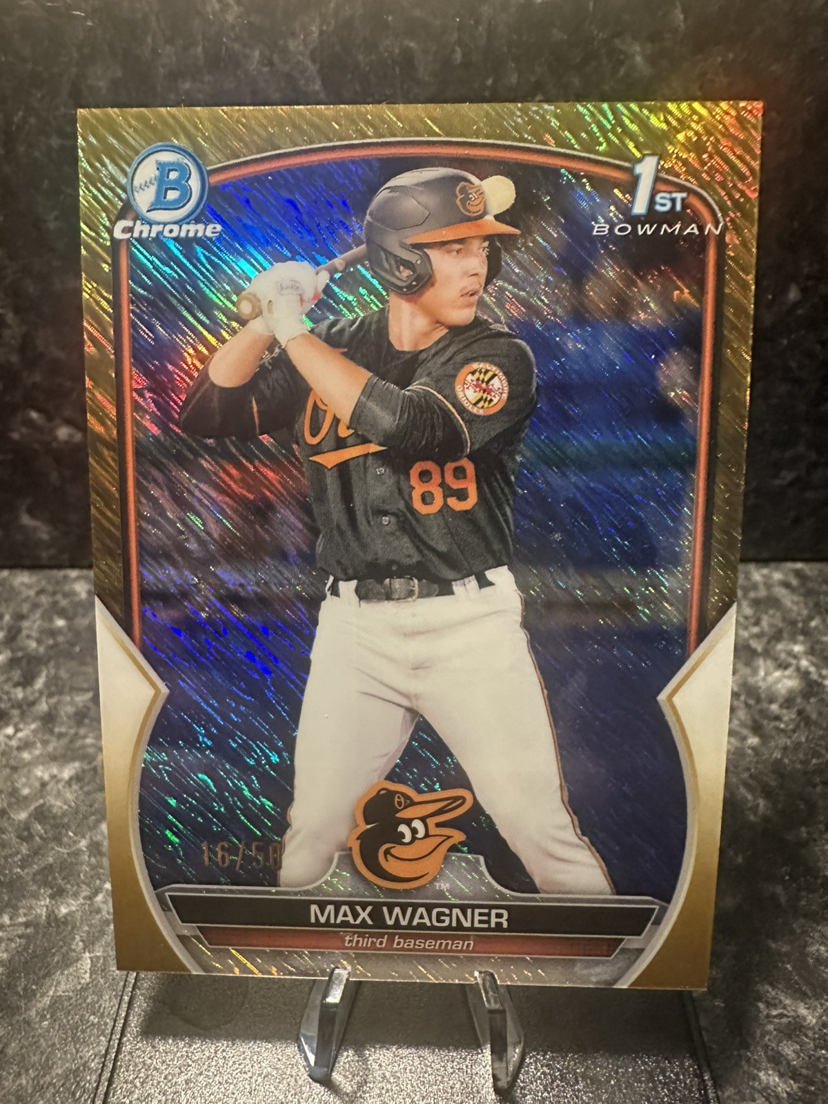 2023 Bowman Chrome Prospects – Max Wagner [Gold Shimmer] #BCP-8 /50