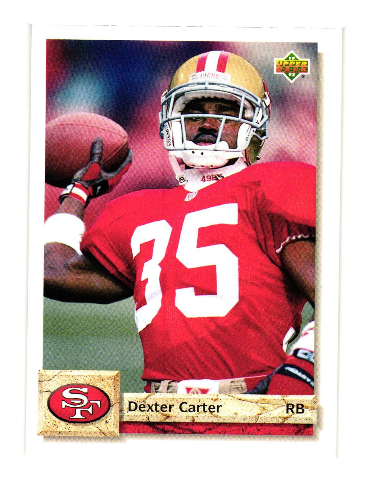 1992 Upper Deck #493 Dexter Carter San Francisco 49ers