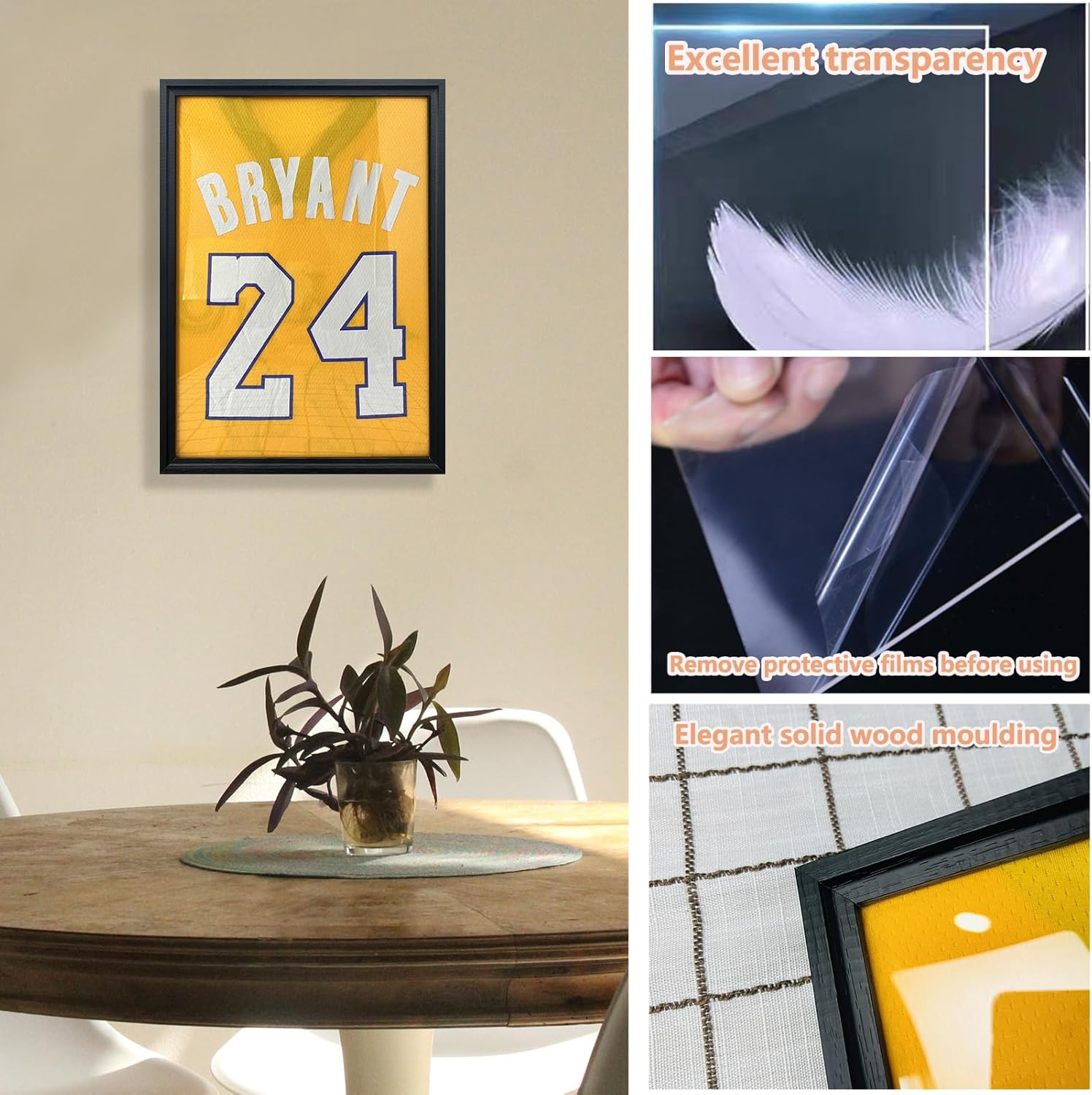 2 Pack Jersey Frame Display Case,Jersey Shadow Box,Sports Jersey Display Frame w