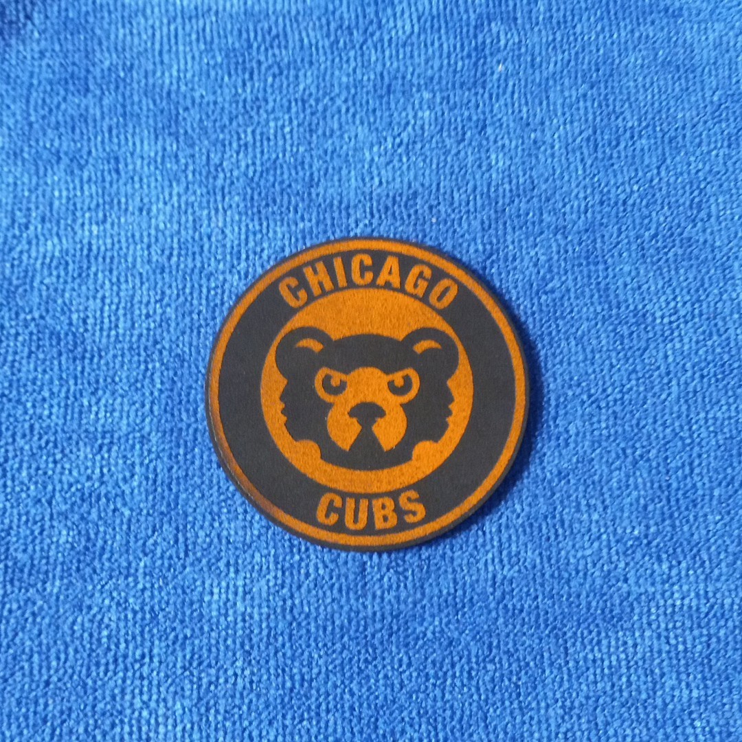 Cubs Leather Iron on Patch For Hats And Accessories
