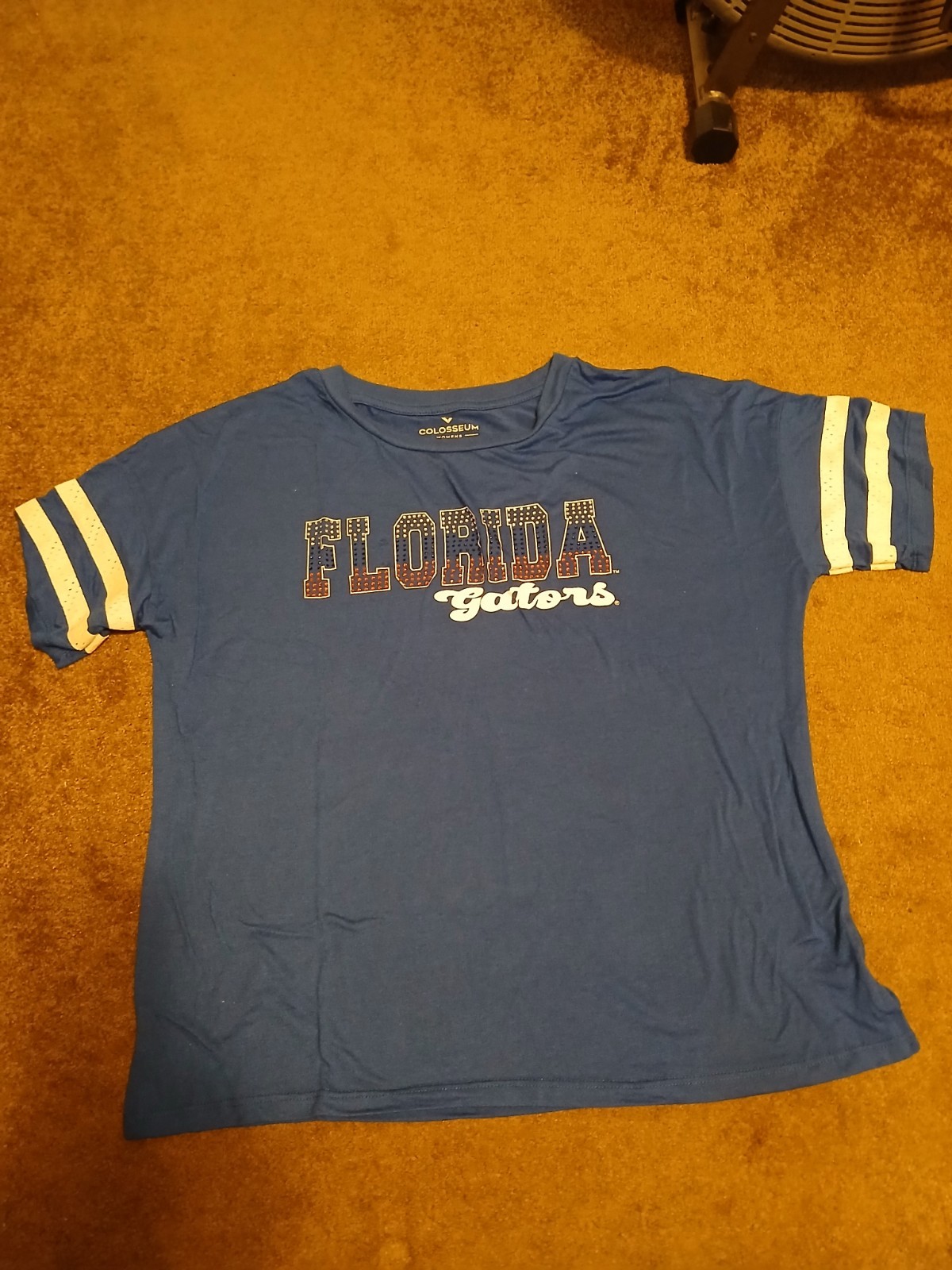 Colosseum Womens Large Blue Florida Gators T Shirt Rhinestones