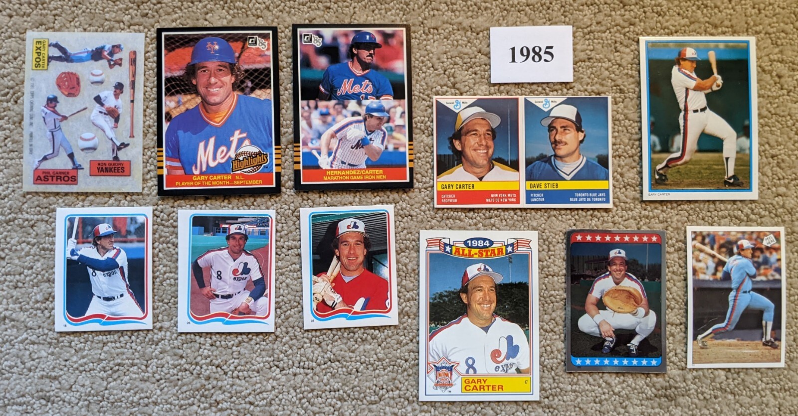 U Pick from over 200 different Gary Carter items – Oddball & More