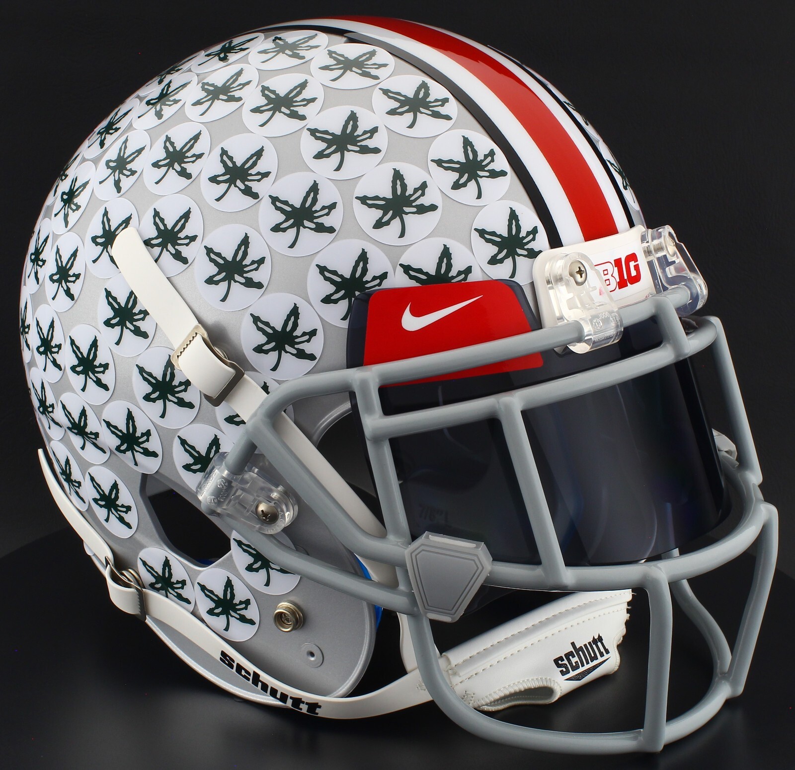 OHIO STATE BUCKEYES NCAA Full Size Replica Football Helmet with VISOR/EYE-SHIELD