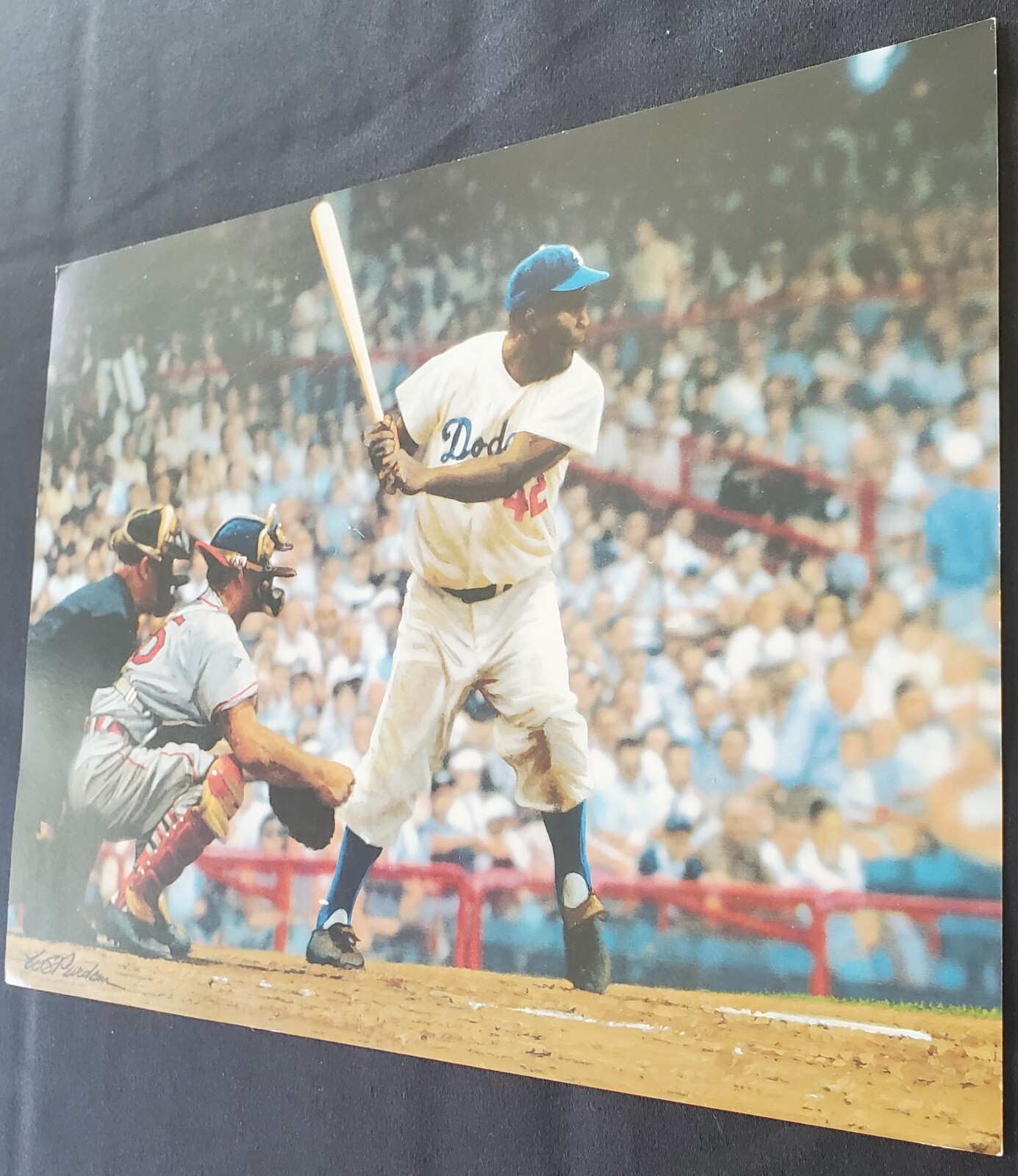 2014 Jackie Robinson Brooklyn Dodgers 8×10 Phillies MLB Commemorative Card