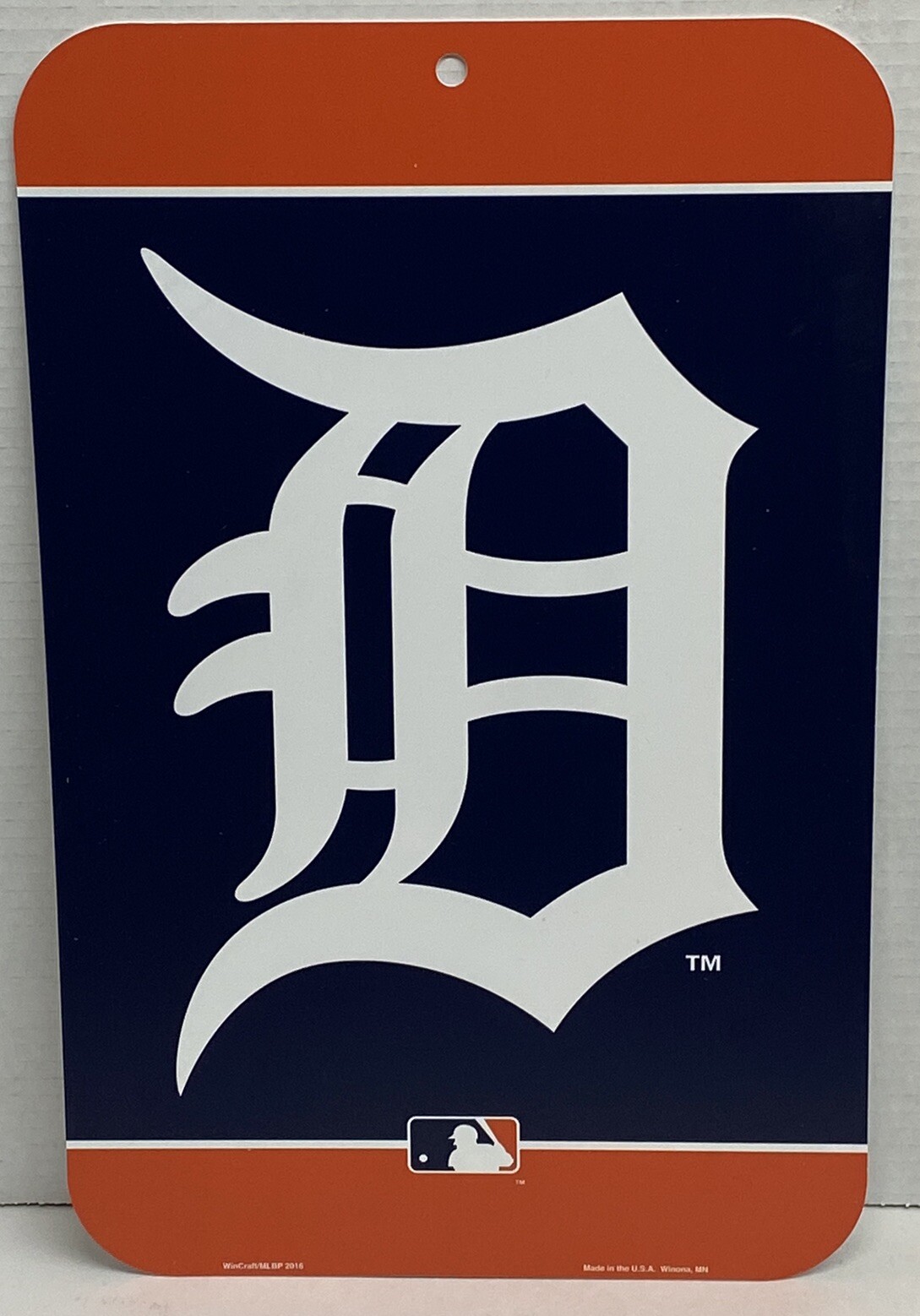 MLB Detroit Tigers Baseball Team Logo Sign 10.5”x16.5” WinCraft Made-In-USA
