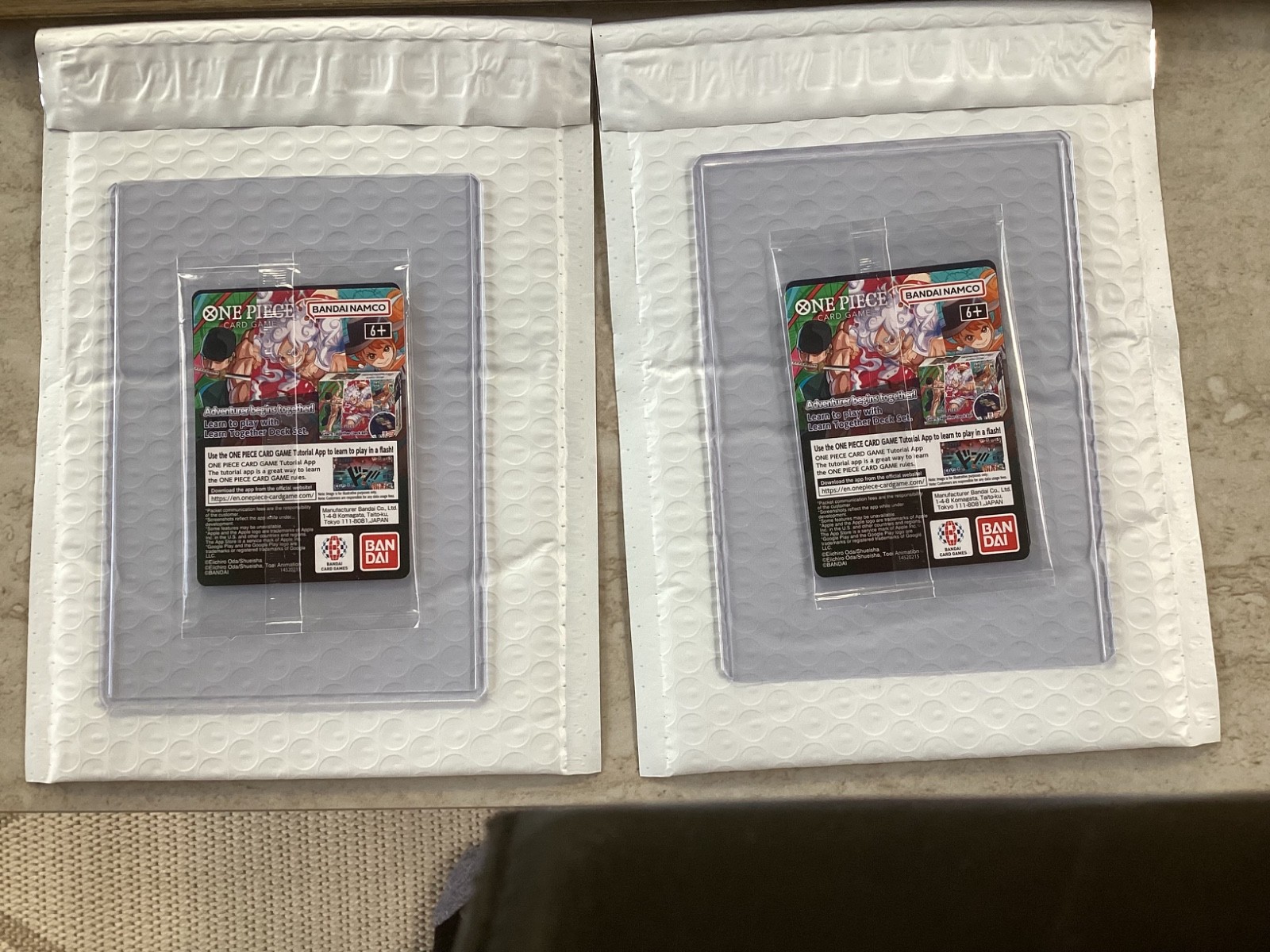 One Piece Monkey .D.Luffy US Voyage college promo SEALED (2 cards for $575)