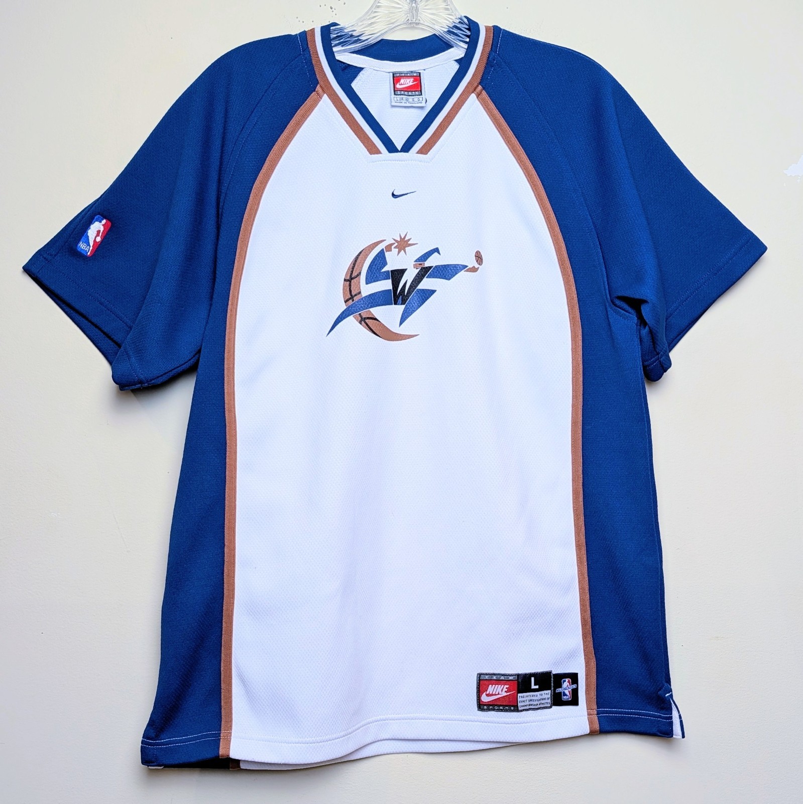 Vintage Nike Washington Wizards 98-99 Warmup Jersey Shooting Shirt Youth Large