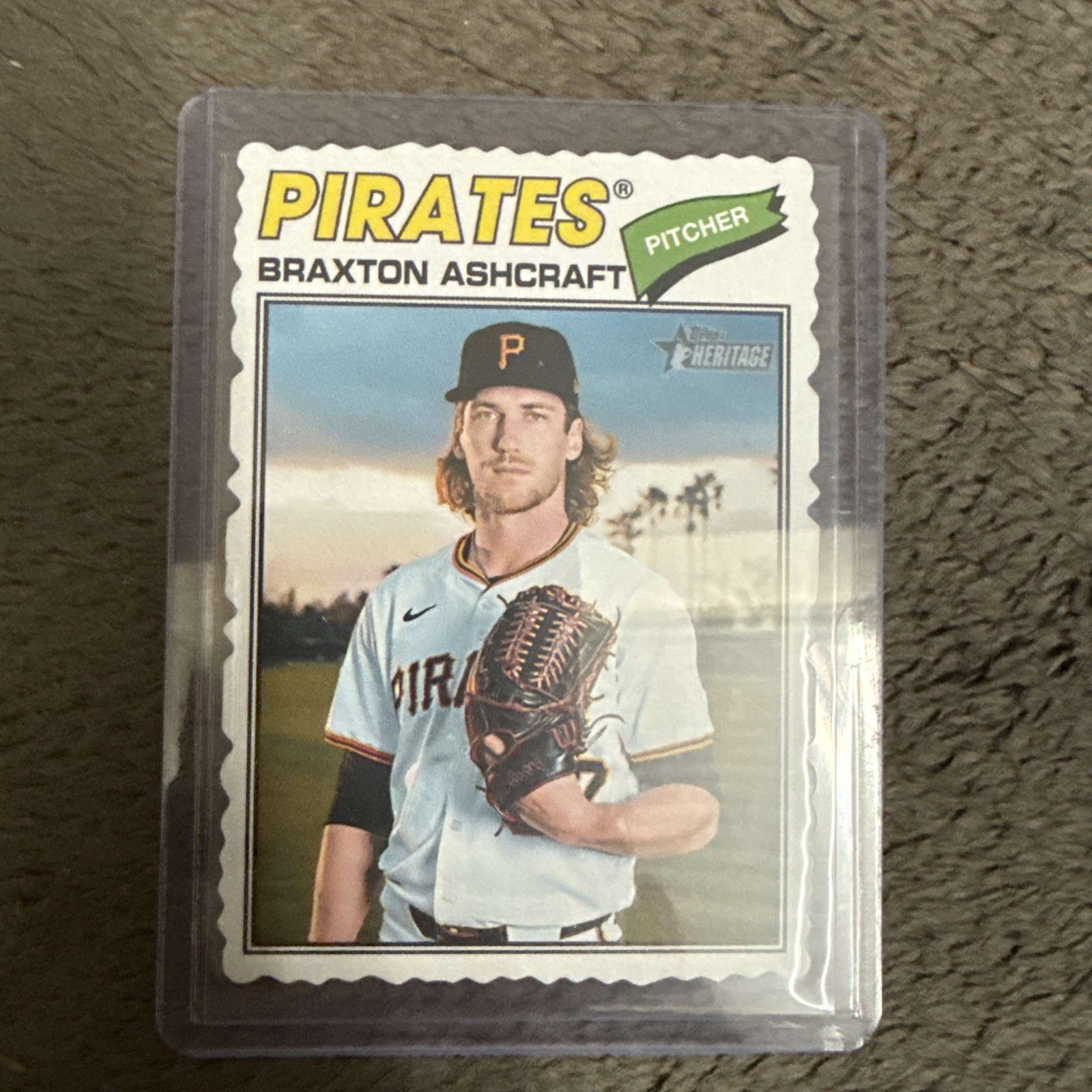 2026 Topps Heritage Braxton Ashcraft Deckle SP #134 Pirates