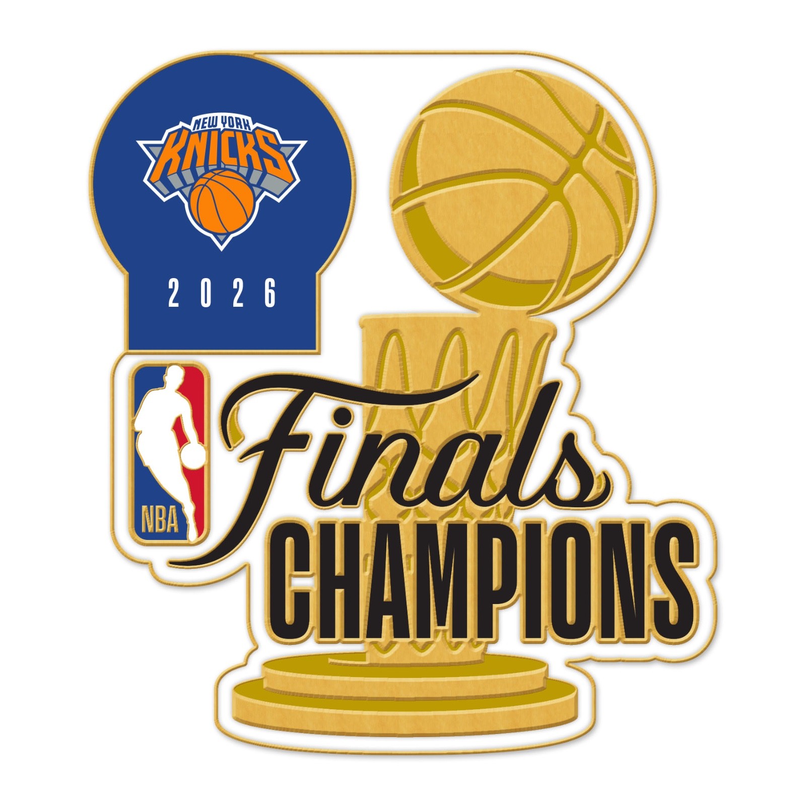 2025 2026 NBA Finals Champions New York Knicks Collectors Pin V1
