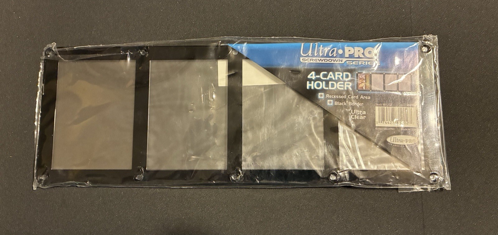 Ultra PRO Durable Frames with Recessed Area 4 Card Black Frame Screwdown Storage
