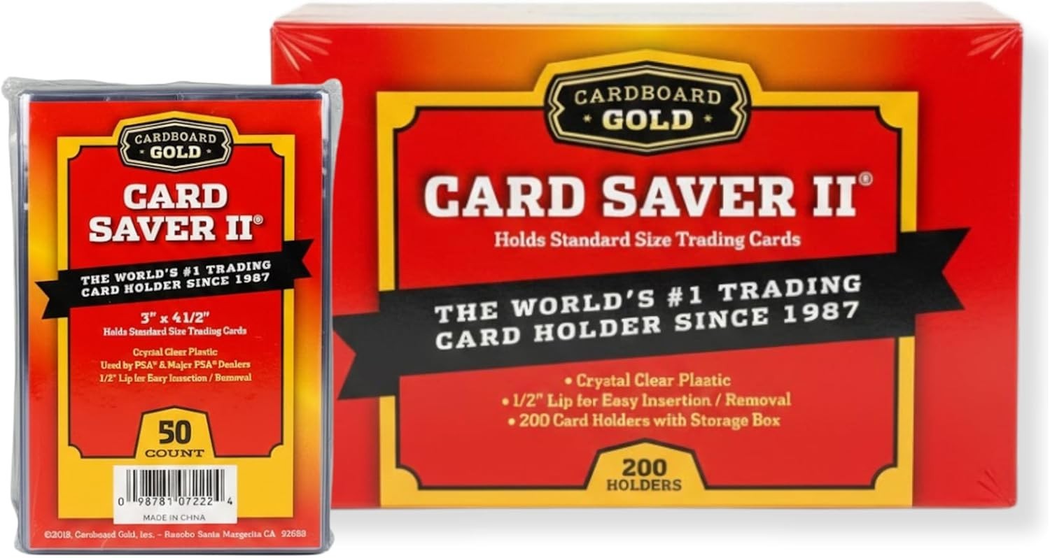 Preserve Your Collection with Card Saver 2 – 200 Clear Semi-Rigid Holders