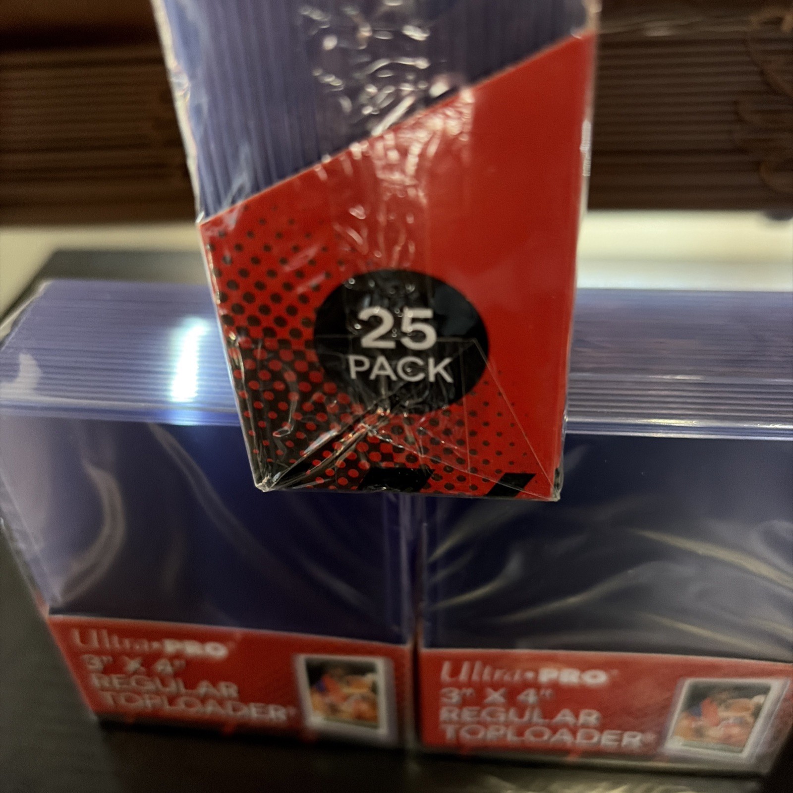Ultra Pro 3X4 Regular Toploaders 3 Packs of 25 for Standard Sized Cards