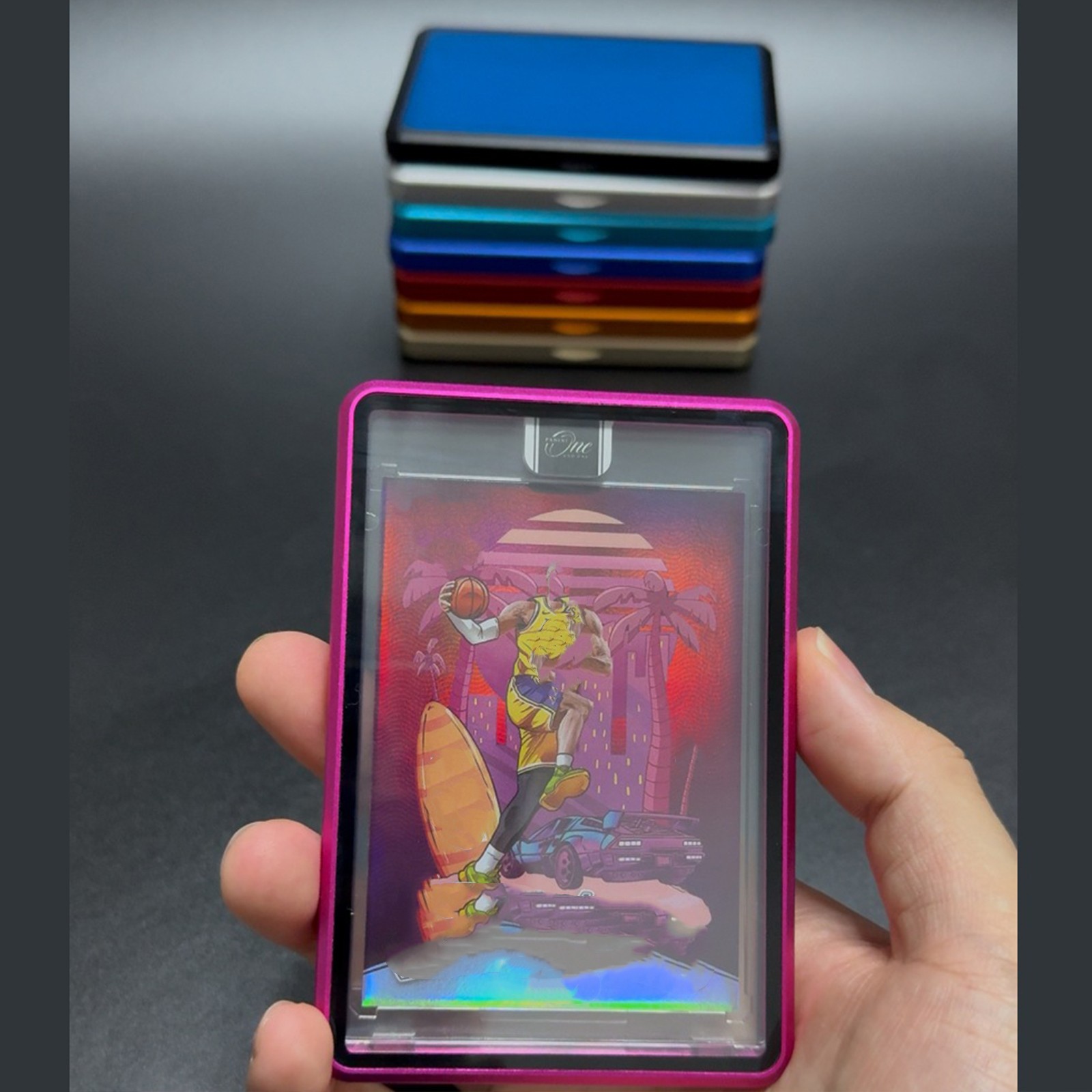 1PC Magnetic Trading Card Holder Protector With Metal Frame for 35-130PT Bricks