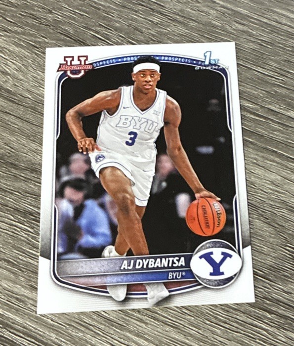 Topps 2025 Bowman U Now AJ Dybantsa BPP-1 1st Bowman Prospects BYU Cougars