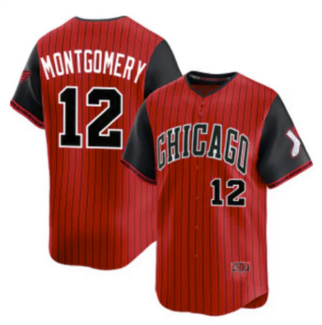 Colson Montgomery #12 Chicago White Sox Jersey Stiched Red/Black New S-3XL