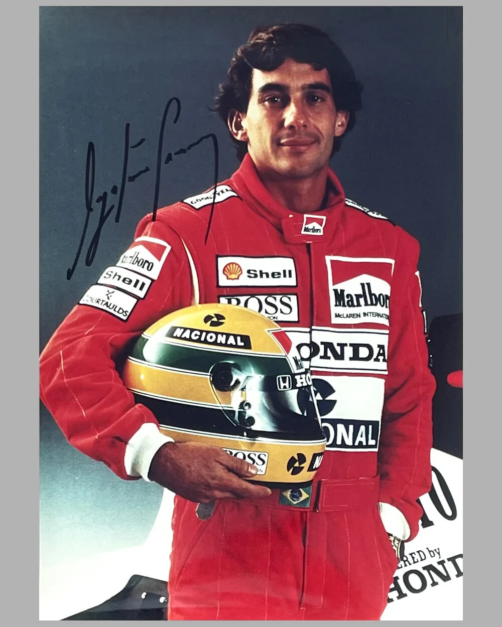 AYRTON SENNA 8×10 PHOTO photograph PICTURE FORMULA 1 Brazilian