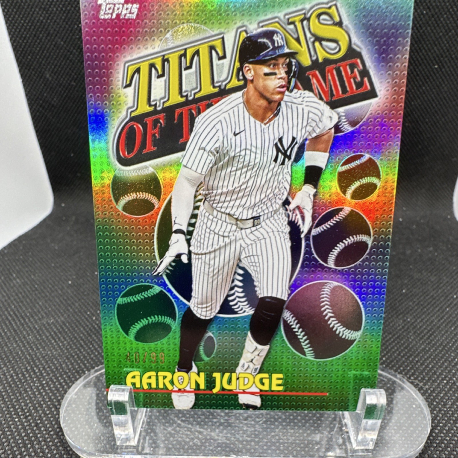 Topps 2026 Series 1 Titans of the Game Aaron Judge Yankees Green Foil #TOG-3 /99