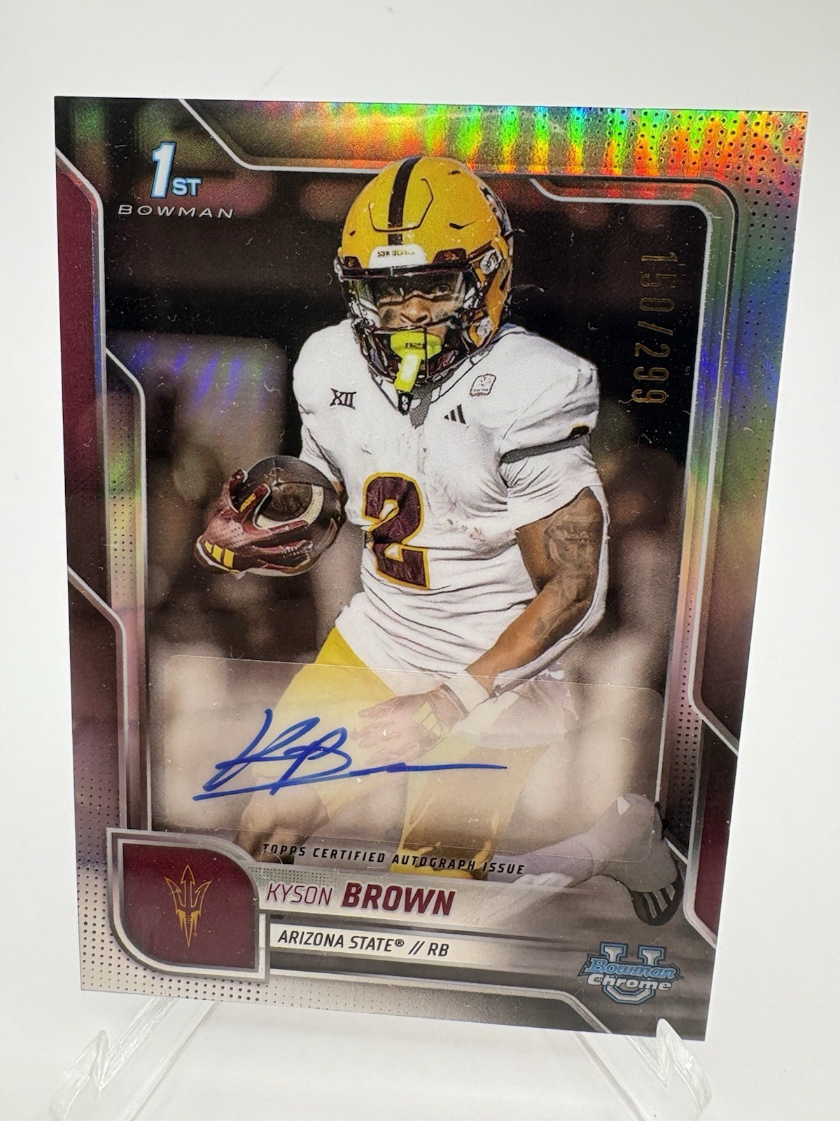 2025 Bowman University Chrome #BCA-KB Kyson Brown Prospect Auto #/299
