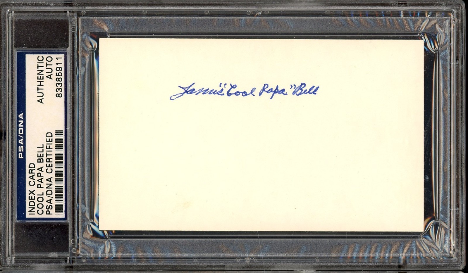 Cool Papa Bell Baseball Signed Index Card Cut Auto PSA DNA A