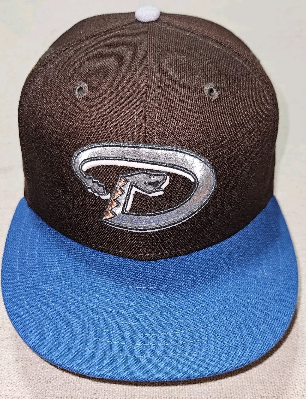 Arizona Diamondbacks New Era 59FIFTY Fitted Hat 7 1/8 Brown Blue Side Patch
