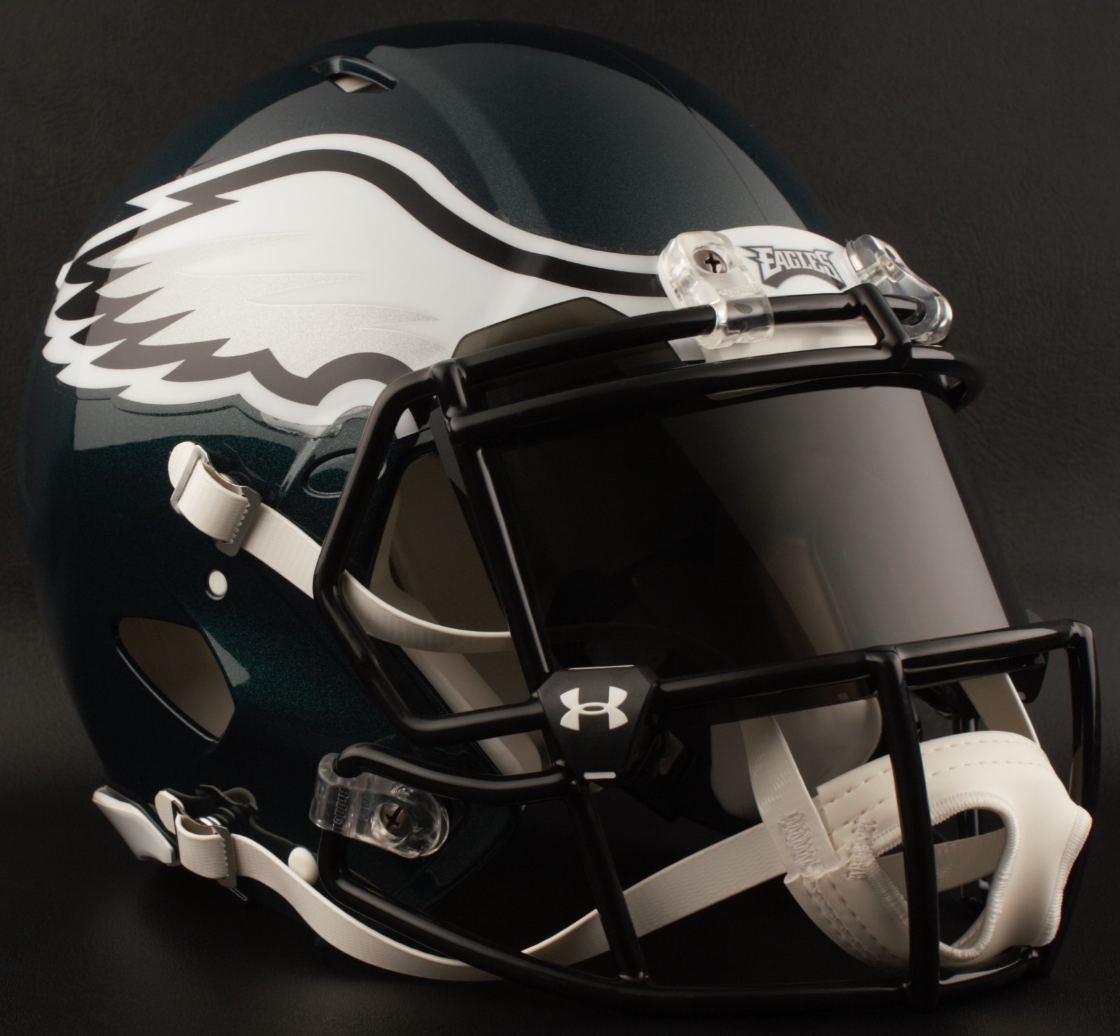 PHILADELPHIA EAGLES Authentic GAMEDAY Football Helmet w/ BLACK-TINT Eye Shield