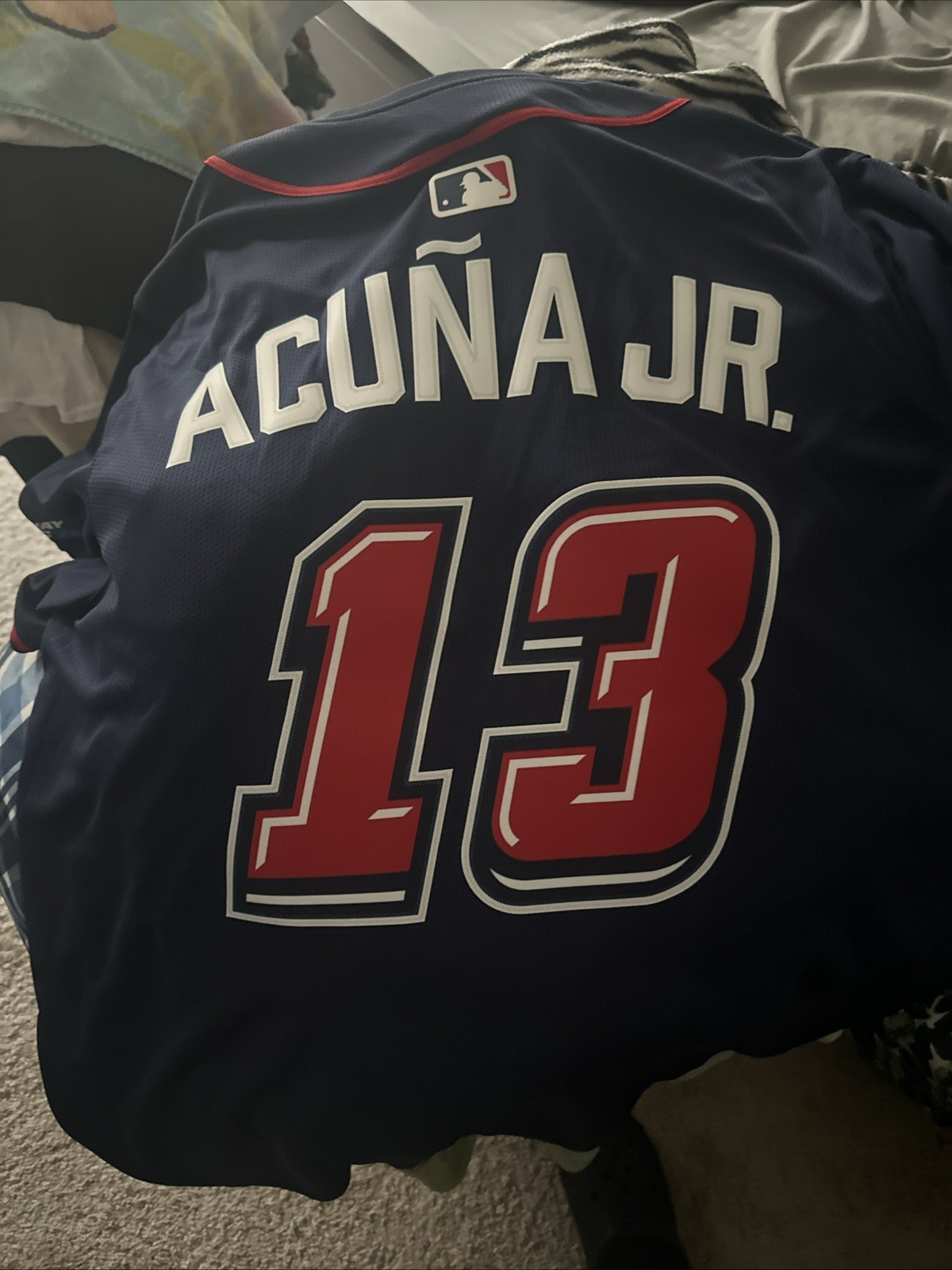 Ronald Acuna Jr Nike Authentic Speedway Classic Jersey Size Large Atlanta Braves