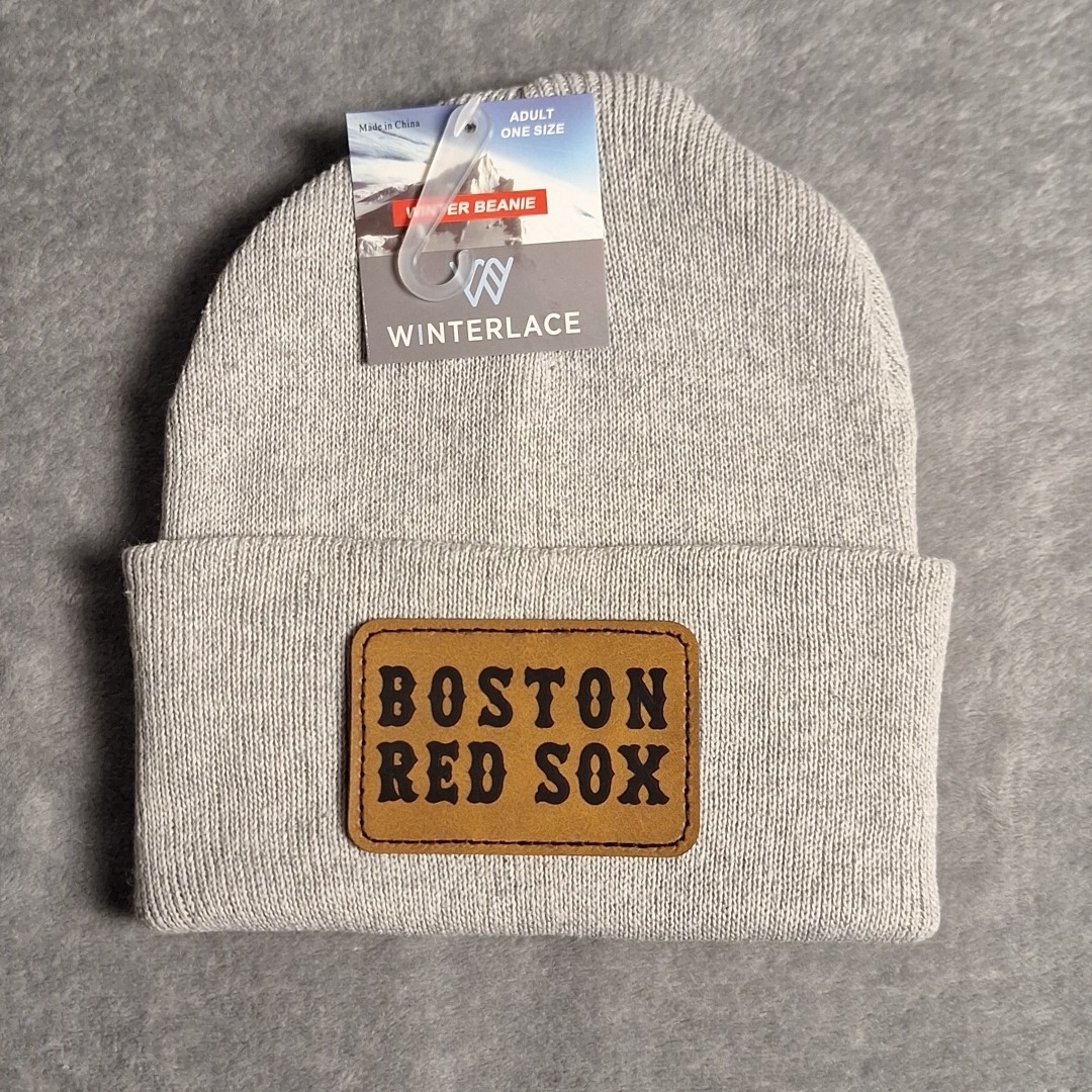 Red Sox Leather Rectangle Patch MLB (Patch Only)