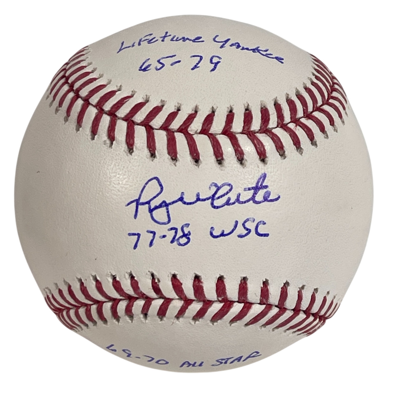 Roy White Signed Auto Autographed ROMLB Baseball w/ 3 Ins Beckett BAS COA Yankee