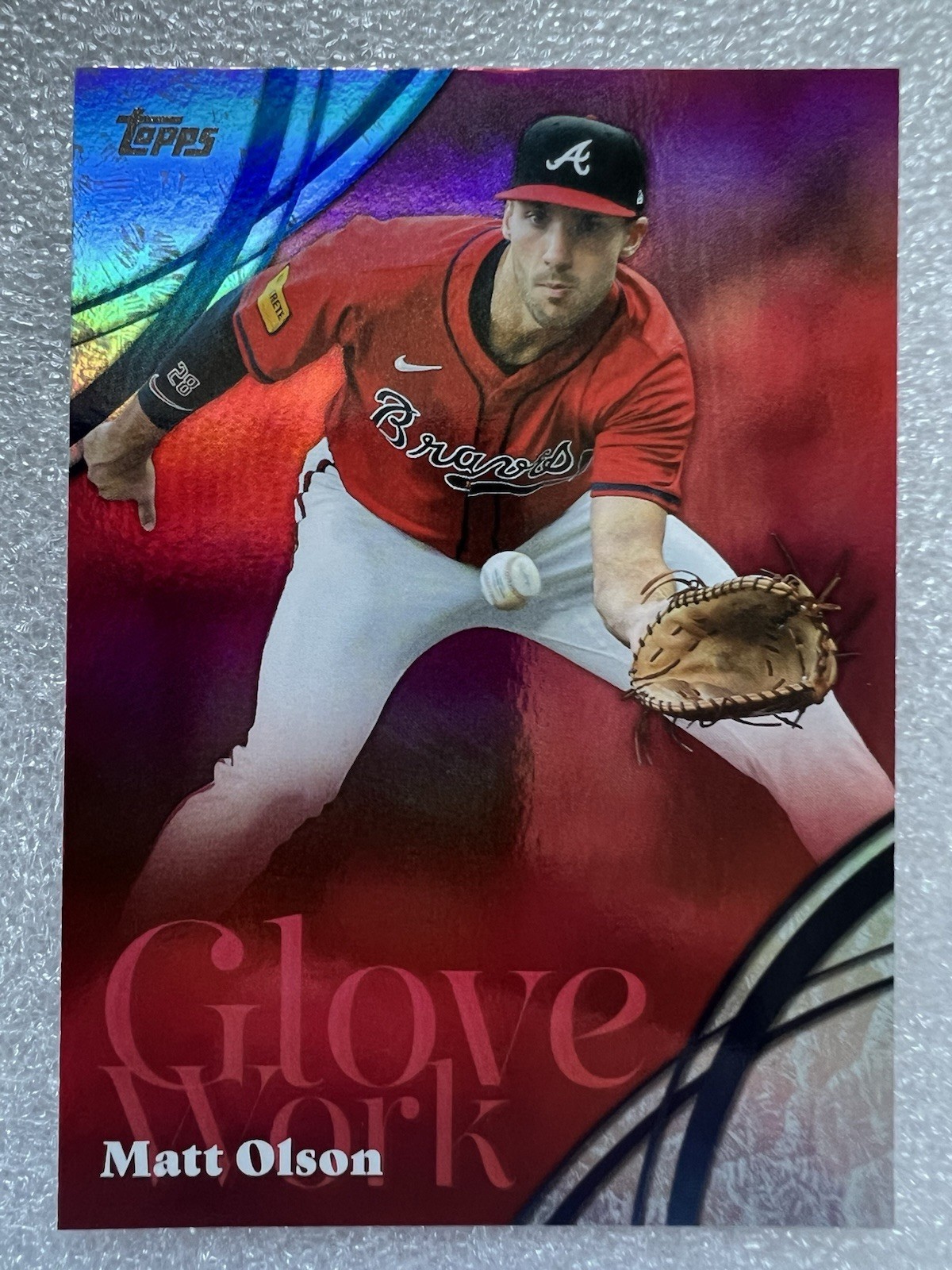 Matt Olson Glove Work 2026 Topps #GW-34 Atlanta Braves